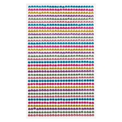 Afbeelding van Baker Ross AW160 Zelfklevende sierstenen in pastelkleuren (900 stuks), voor kinderen om te knutselen en vormgeven,gesorteerd