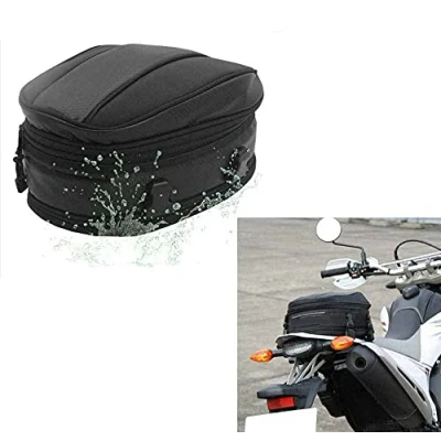 Afbeelding van Motorfiets achterbank, zadeltas, waterdicht, leer, uitbreidbare bagagetas, PU, capaciteit van 7,5 10 liter, universele pasvorm