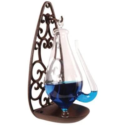 Afbeelding van Esschert Design Weerglas met gietijzeren houder 0,5L TH31