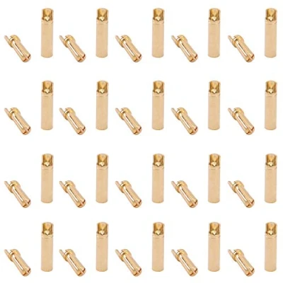 Afbeelding van OliRC 20pairs Cross 4.0mm Thick Gold Bullet Connector Banana Plug Plated for ESC Battery(C131 20)
