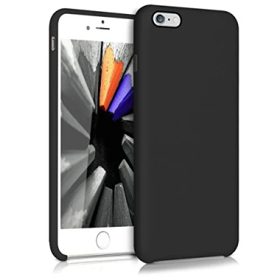 Afbeelding van kwmobile telefoonhoesje geschikt voor Apple iPhone 6 Plus / 6S Hoesje met siliconen coating Smartphone case in zwart