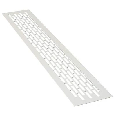 Afbeelding van sossai® aluminium ventilatierooster Alucratis (1 stuk) Rechthoekig afmetingen: 48 x 8 cm Kleur: wit afvoerluchtrooster