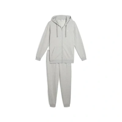 Afbeelding van Puma Hooded Trainingspak, Heren, Maat: XL, Light gray heather