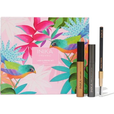 Afbeelding van INIKA Lash &amp; Brow Set Mascara + Serum Potlood Vegan Luxe Cadeau