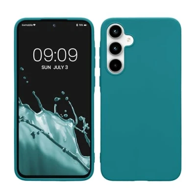 Afbeelding van kwmobile telefoonhoesje geschikt voor Samsung Galaxy A35 Hoesje smartphone Back cover in mat petrol