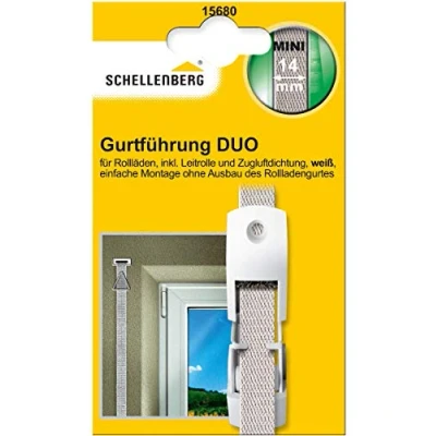 Afbeelding van Schellenberg 15680 Duo lange mini geleiding voor oprolriemen met luchtstroomafdichting en geleidingsrol