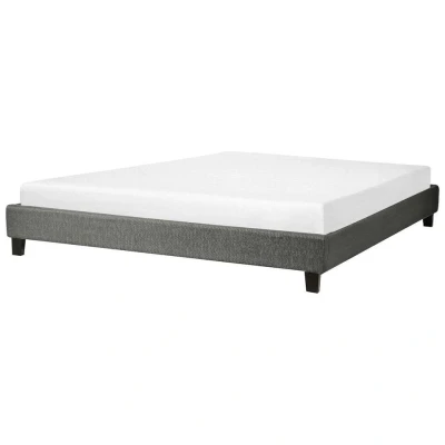 Afbeelding van Beliani Tweepersoonsbed ROANNE Grijs polyester
