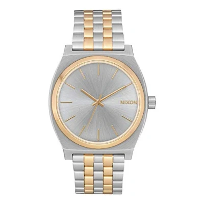 Afbeelding van Nixon Time Teller polshorloge analoog kwarts, zilver/goud., Armband