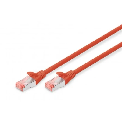 Afbeelding van DIGITUS LAN kabel Cat 6 2m RJ45 netwerkkabel S/FTP afgeschermd Compatibel met 6A &amp; 7 Rood