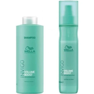 Afbeelding van Wella Invigo Volume Boost Shampoo + Spray bundel/set/pakket