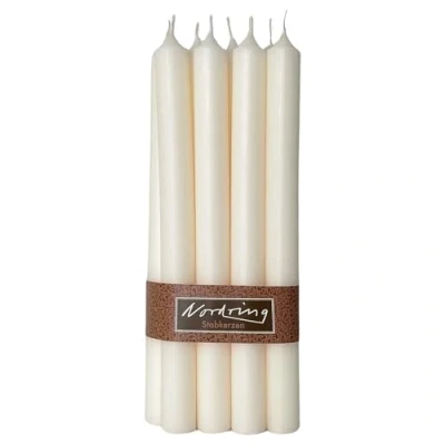 Afbeelding van Nordring 8 staafkaarsen rustiek crème 2,2 x 25 cm hoog door geverfd RAL gecertificeerd