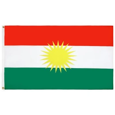 Afbeelding van Koerdistanvlag 150x90 cm 90 x 150 Banner 3x5 ft Hoge kwaliteit AZ FLAG