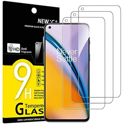 Afbeelding van NEW&#039;C 3 Stuks, Screen Protector voor OnePlus Nord 2 5G, 2T Gehard Glass Schermbeschermer Film 0.33 mm ultra transparant, resistent