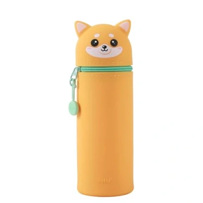 Afbeelding van I TOTAL® Zachte siliconen etui voor school, uittrekbaar met voorgevormde vorm, shiba,