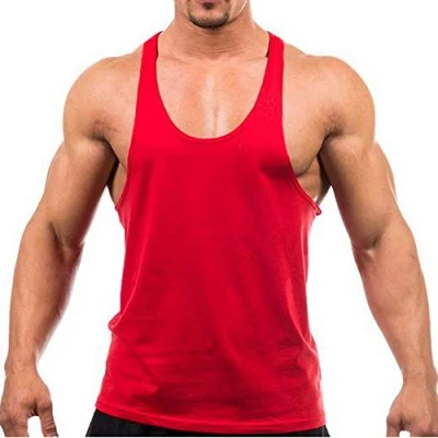 Afbeelding van Heren Stringer Gym Tank Top Shirt Print Katoen Bodybuilding Sport Vest