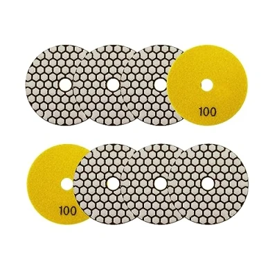 Afbeelding van Polijstpad voor droge diamanten, 100 mm, 8 stuks korrel polijstschijven graniet, marmer, kunststeen, kwarts, haakse slijpers SANLEETEK