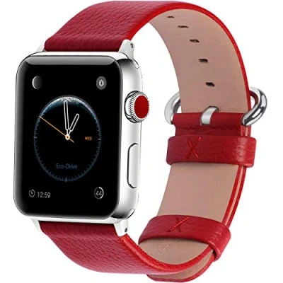 Afbeelding van Fullmosa Compatibel met Apple Watch Band 42mm 44mm 45mm 49mm in 15 kleuren voor iWatch Serie Ultra/SE/SE2/8/7/6/5/4/3/2/1,Rood 42mm/44mm/45mm/49mm