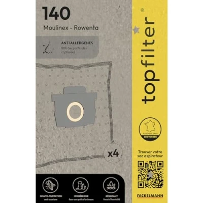 Afbeelding van 4 Rowenta Silence Force Moulinex TopFilter Premium stofzuigerzakken