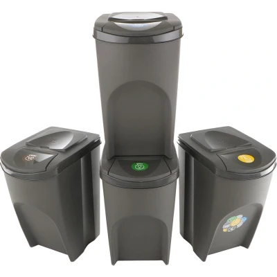 Afbeelding van Prosperplast Sortibox scheidingsbakken set 4x35L Grijs