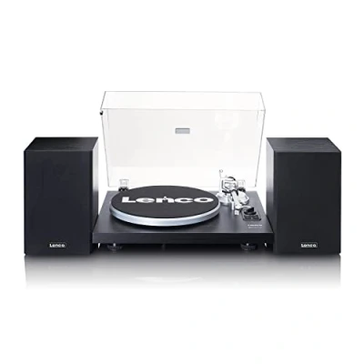 Afbeelding van Lenco LS 500BK Platenspeler met ingebouwde versterker, Bluetooth® en twee externe speakers Black