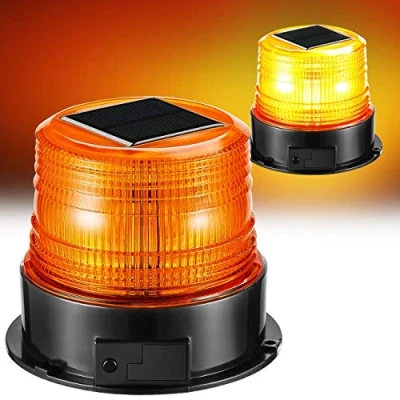 Afbeelding van AnTom 12 24 V LED rondomlamp batterij geel waarschuwingslicht auto met magnetische voet voor aanhanger caravan SUV 4 verschillende modi