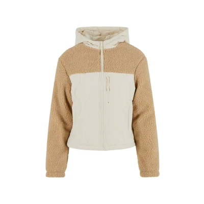 Afbeelding van Urban Classics Lichte damesjas, unionbeige/wit zand, 5XL