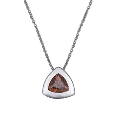 Afbeelding van Orphelia Hanger + Ketting Triangle Zirconium Coffee ZH 4567