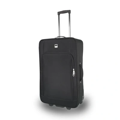 Afbeelding van SIGN Stoffen koffer, trolley, reiskoffer, inline wielen (handbagage, middelgroot, zeer groot), zwart, Sehr großer koffer (81cm), met