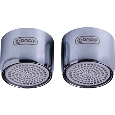 Afbeelding van Cornat Straalregelaar M22 x 1 IG waterbesparing tot 80% met afdichting geschikt voor standaard armaturen zilver van messing/beluchter/mengmondstuk / TECWS401