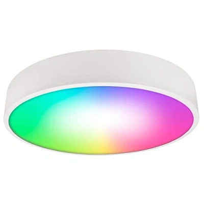 Afbeelding van Plafondlamp Led met WiFi Plafonniere 36W lamp 4450 lm Binnenlamp Ø40cm Ronde CCT en RGB Wit