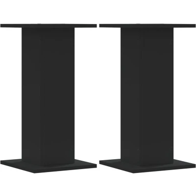 Afbeelding van vidaXL Speakerstandaards 2 st 30x30x60 cm bewerkt hout zwart