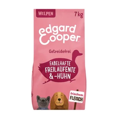Afbeelding van Edgard &amp; Cooper Hondenvoer Droog graanvrij puppyvoer puppy hond junior 7 kg eend kip met veel vers vlees, smakelijk en evenwichtig voedsel