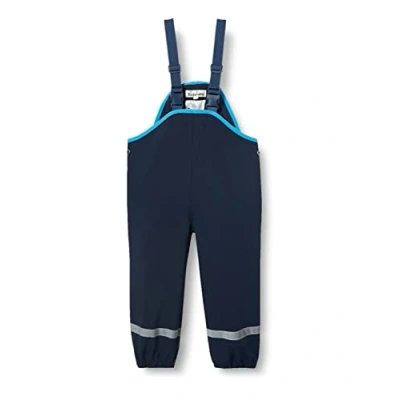 Afbeelding van Playshoes Softshell broek met bretels voor kinderen Donkerblauw maat 128cm