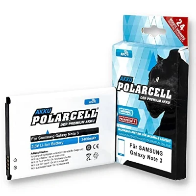 Afbeelding van PolarCell NFC batterij voor Samsung Galaxy Note 3 SM N9000 III LTE N9005 DuoS N9002 vervangt originele EB B800BE 3400mAh sterke reservebatterij geselecteerde A+