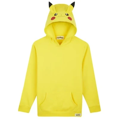 Afbeelding van Pokémon sweatshirt met capuchon, 3D Pikachu oren voor jongens kindercadeau (3D Geel, 7 8 Jaar)