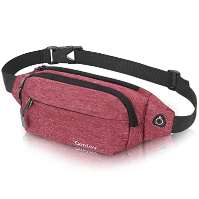 Afbeelding van Waterdichte Bumbags Taille Fanny Pack Running Riem Dames Mode Heuptas met Verstelbare voor Sport Hardlopen Wandelen Jogging Reizen Hond Wolking Vrouwen Mannen, Rood, S, Modieus