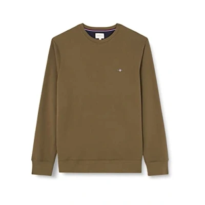 Afbeelding van GANT REG Shield Cneck Sweater, Heren, Maat: Medium, Juniper green