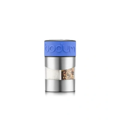 Afbeelding van Bodum Twin compacte Peper en zoutmolen RVS / Blauw