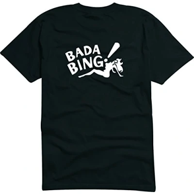 Afbeelding van T Shirt Man/Heren Zwart Bada Bing Sopranos XL, Zwart, XL