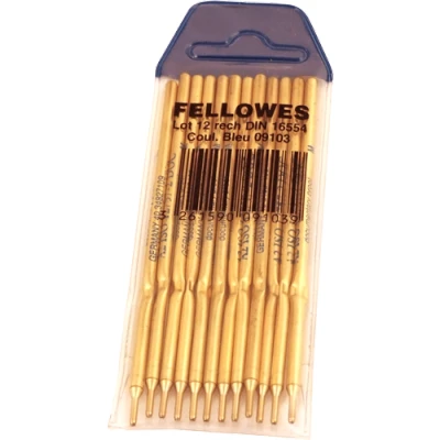 Afbeelding van Fellowes Vulling Stylofoor, Blauw, Pak 12 Stuks Balpenvullingen