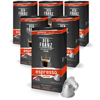 Afbeelding van Der Franz Nespresso compatibele Koffiecapsules, 6 x 10 Espresso