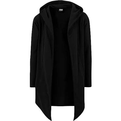 Afbeelding van Urban Classics LONG Hooded OPEN EDGE Sweater met rits, Heren, Maat: 4XL, Black