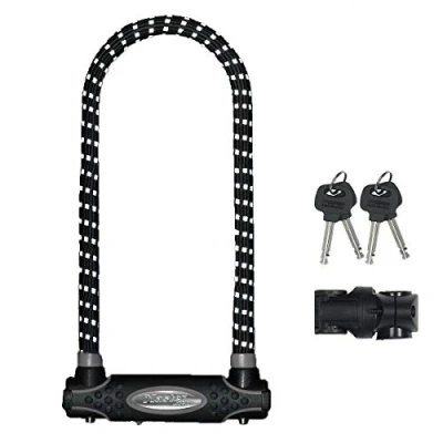 Afbeelding van Master Lock Bicycles Beugelslot 8195 [Sleutelslot] [met houder] [Gecertificeerd Slot Secure Gold Certificaat] [XL] [Reflecterend] 8195EURDPROLWREF Ideal voor fietsen, zwart, Large