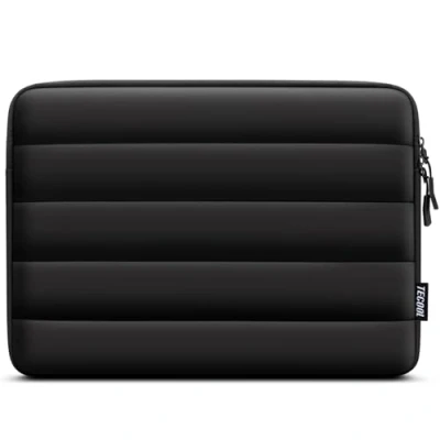 Afbeelding van TECOOL Puffy Laptophoes 14 inch voor Lenovo Ideapad Thinkpad HP Pavilion/Elitebook Dell Acer Chromebook 14, MacBook Air 15 M3 M2 2024 2023, waterdicht, pc tas, zwart