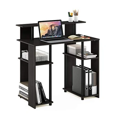 Afbeelding van Furinno JAYA Computerbureau in eenvoudig design, hout, walnoot, 47,75 x 90,17 cm