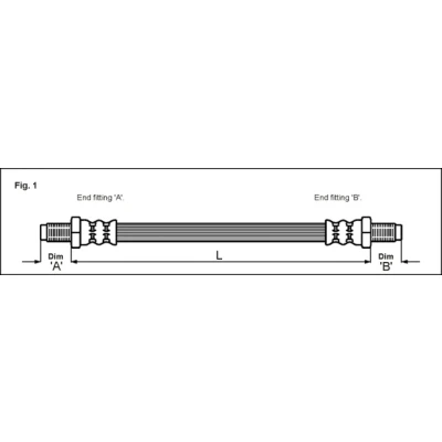 Afbeelding van METZGER 4111706 Remslang 318mm M3/8 x 24