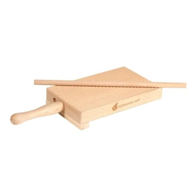Afbeelding van Rigagnocchi van hout of snijplank met stevige en kleine deegroller 18 x 26 cm