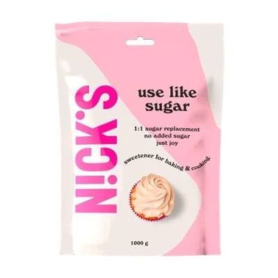 Afbeelding van NICKS Use Like Sugar Suikervervangers, laag in calorie zoetstof, natuurlijke suikeralternatief 1kg