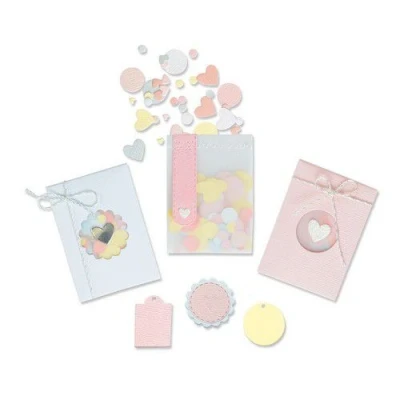 Afbeelding van Sizzix Thinlits Snijmal Set Confetti Pocket 8 stuks
