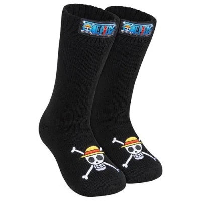 Afbeelding van Pluizige sokken uit één stuk, voor tieners, zachte en warme pantoffelsokken met sherpa voering, eenheidsmaat 36 40, anime cadeaus hem, Zwart, One size